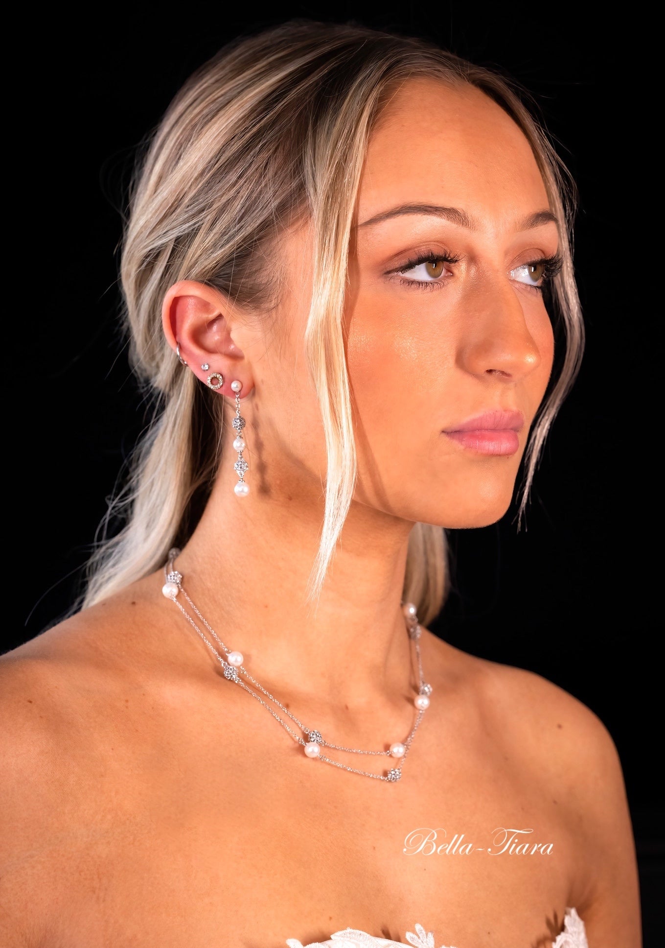 Elegante - Timeless pearl bridal necklace set