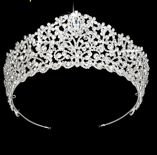 Angelia - Royal Silver Crystal Tiara
