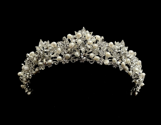 pearl wedding tiara