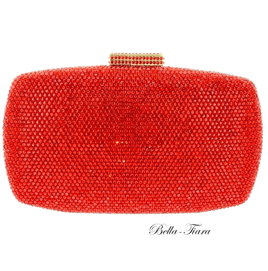 Ladyred- Swarovski crystal red purse clutch