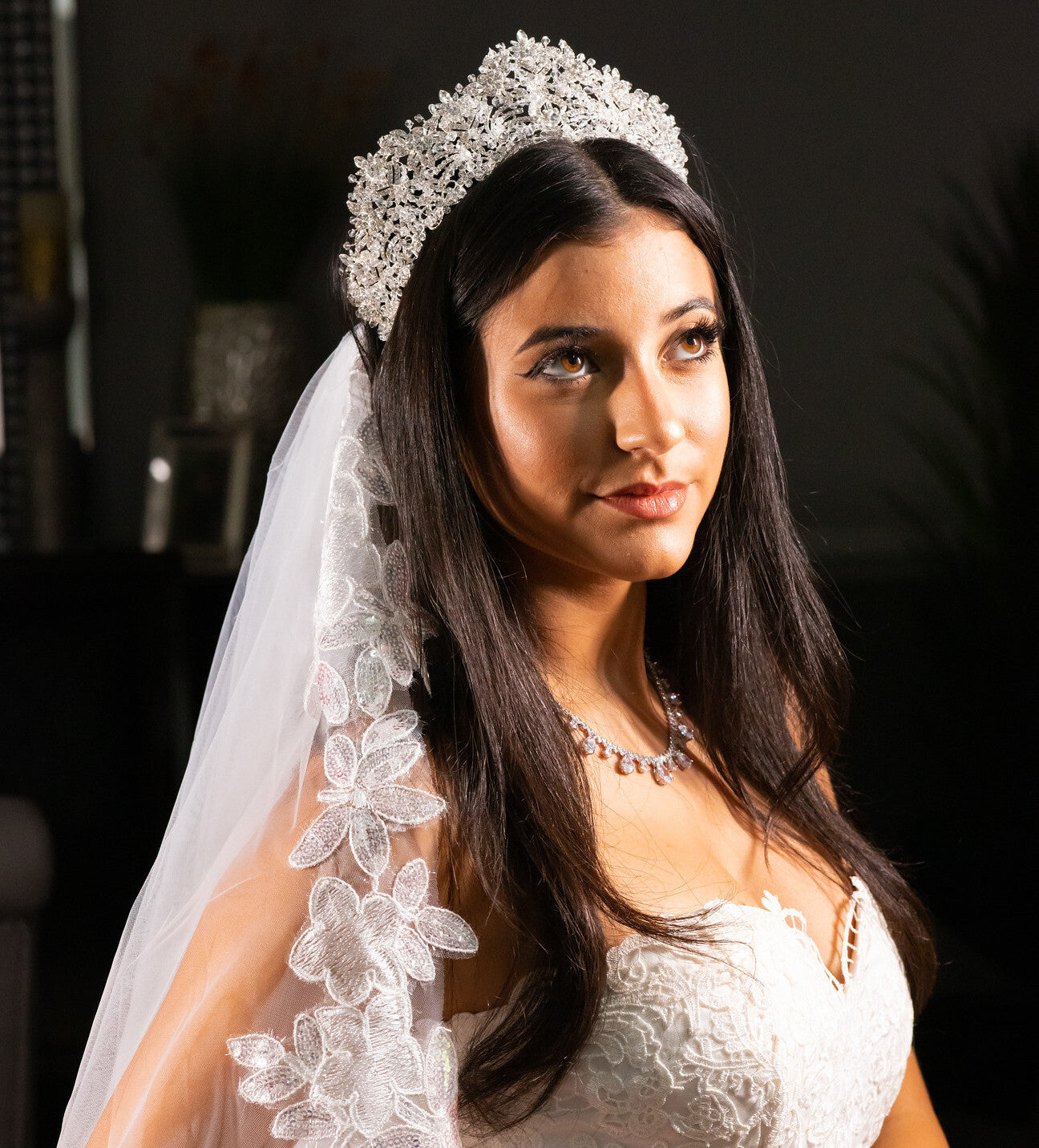 Crystal wedding tiara