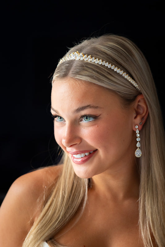 Penelopegold - Crystal gold Tiara