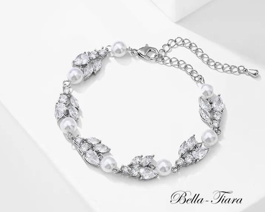 Verona - Couture crystal pearl bridal bracelet