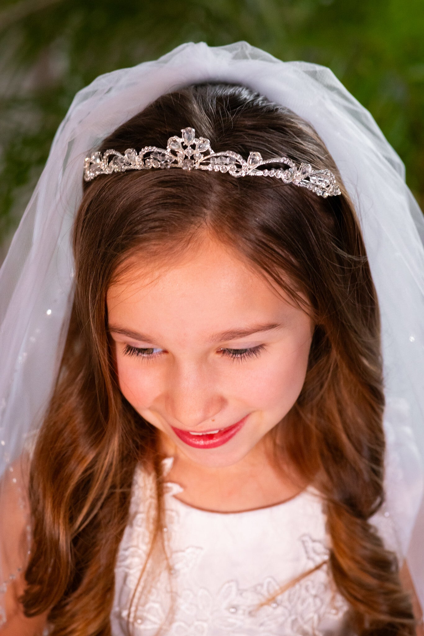 Clarissa- Beautiful crystal communion tiara