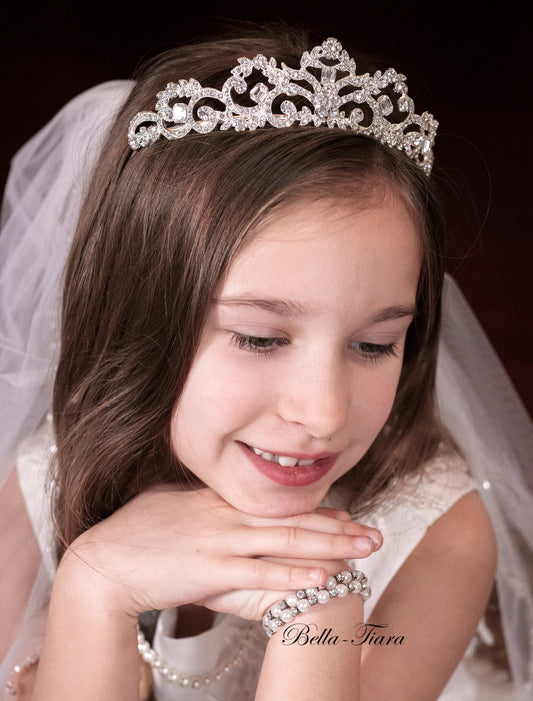 Clover- Beautiful Swarovski crystal Communion Tiara
