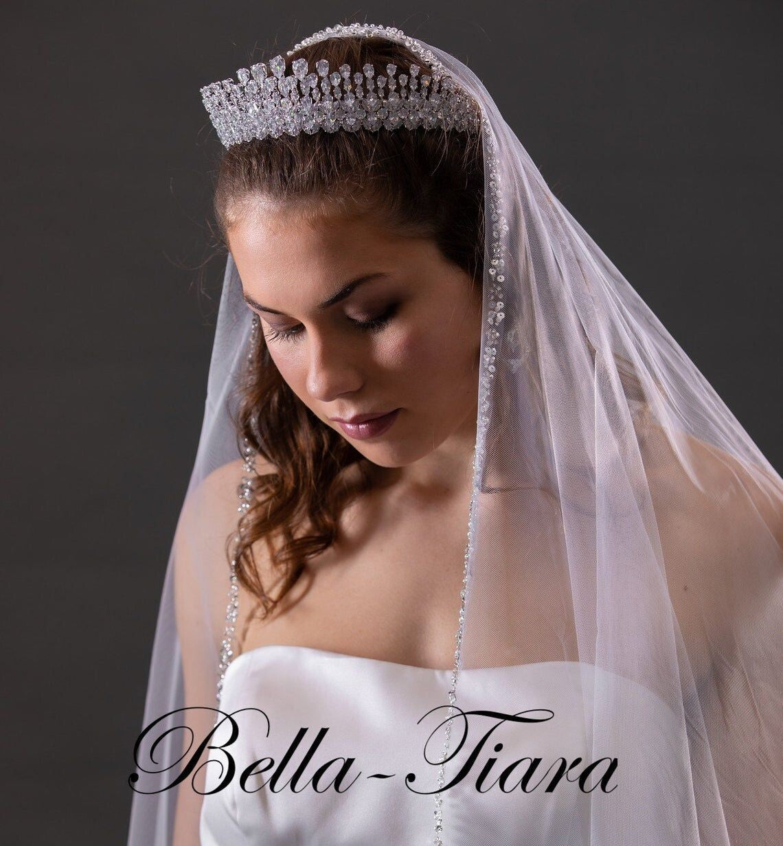 Liliana - Dazzling Swarovski Crystal Gold Tiara