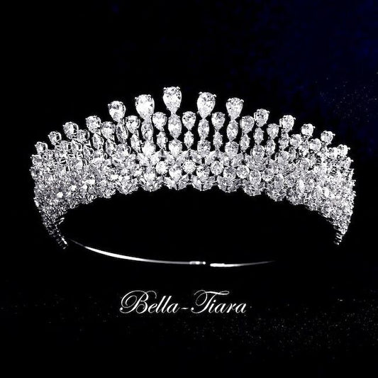Liliana - Royal crown crystal wedding Tiara