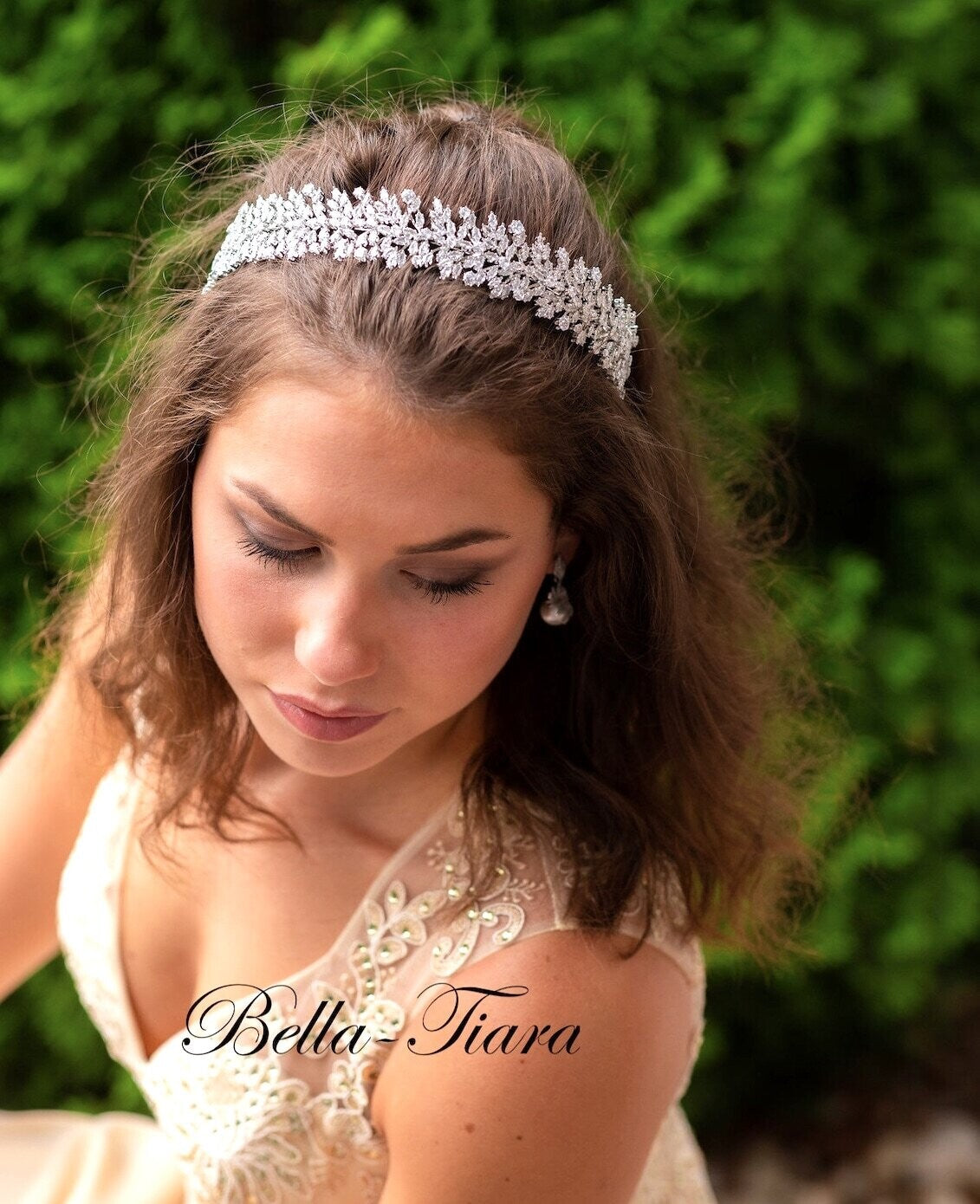 Evela - Swarovski silver headband