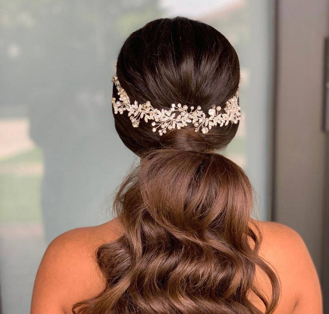 Gianna - Exquisite Pearl and Crystal wedding hairpiece