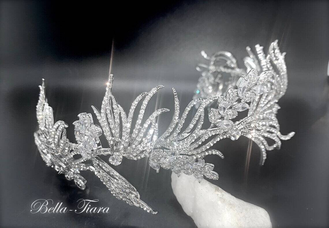 Alexandra, Couture Crystal Wedding Headpiece Headband