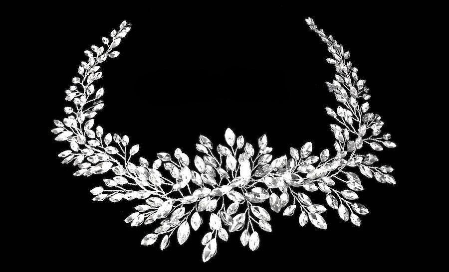 Aretha - Dazzling Crystal wedding hairpiece