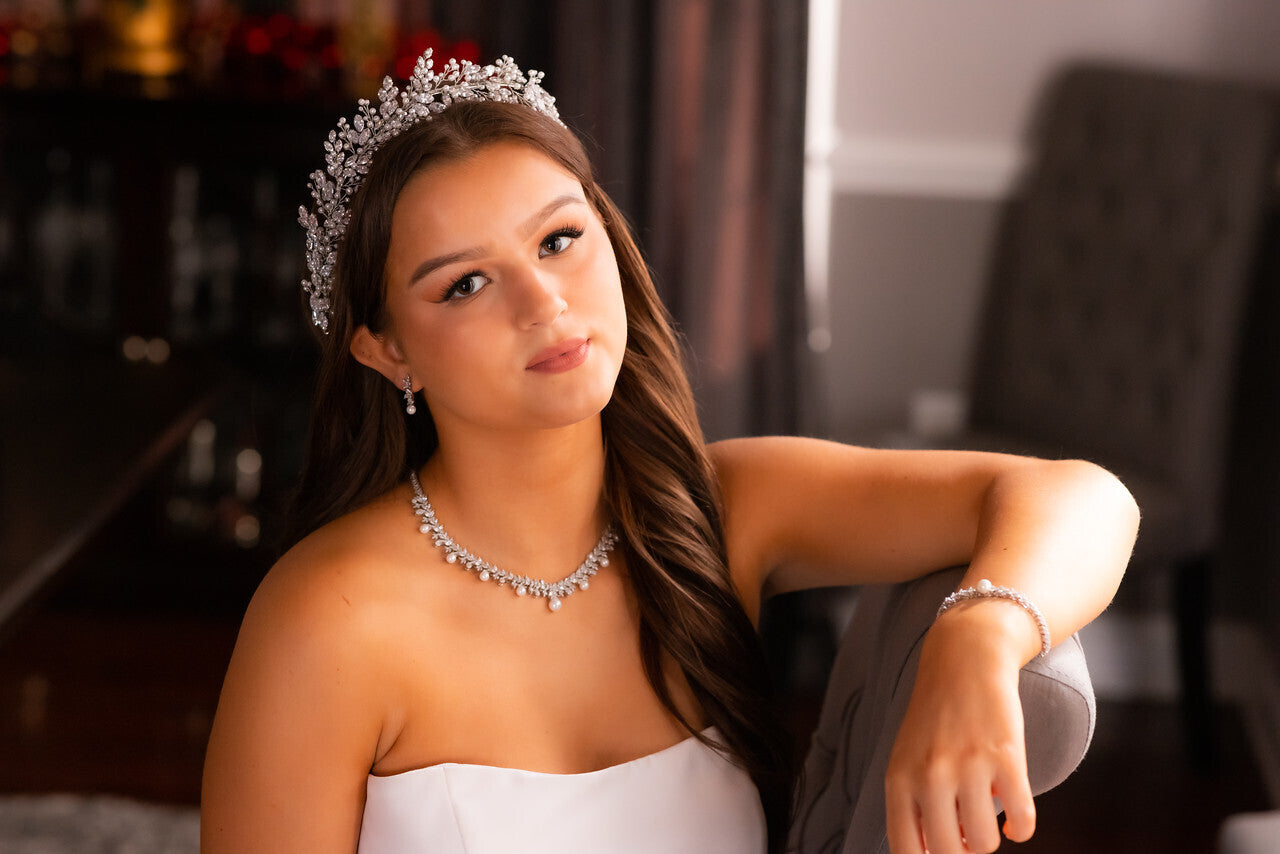 Beatapearl - Crystal Pearl wedding headband