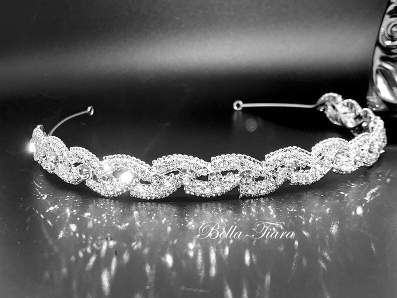 Caterina, Elegant crystal wedding headband