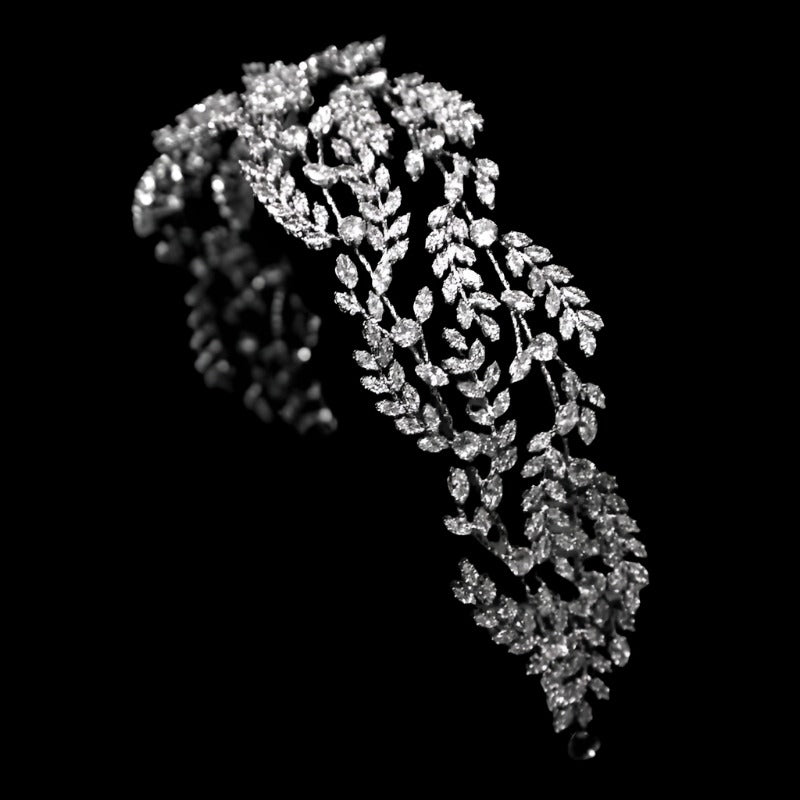 Annalia - Exquisite double row Crystal wedding headband
