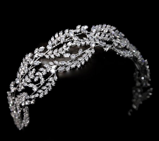 Annalia - Exquisite double row Crystal wedding headband