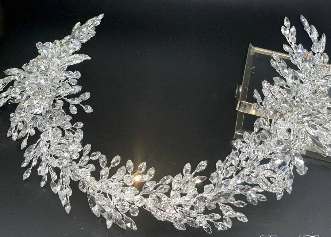 Astella, Swarovski Crystal wedding headpiece