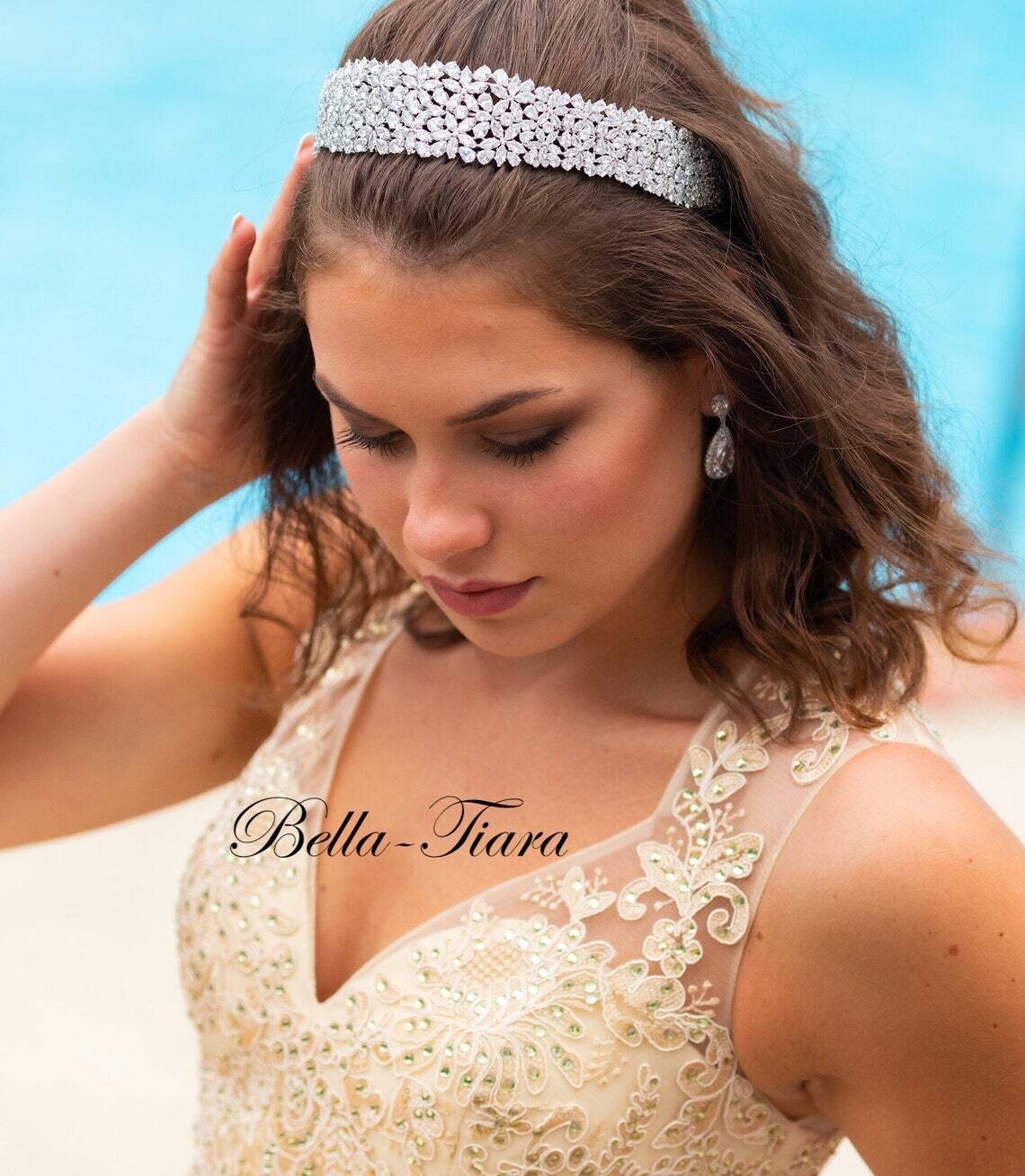 Maura - Swarovski Crystal wedding headband