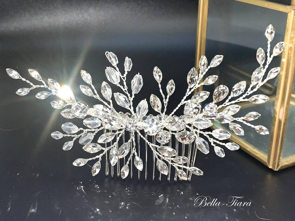 Ella - Timeless Swarovski crystal wedding comb