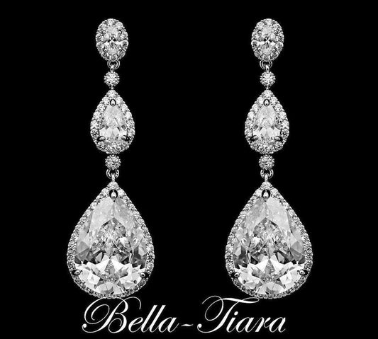 Elena - Elegant teardrop crystal earrings