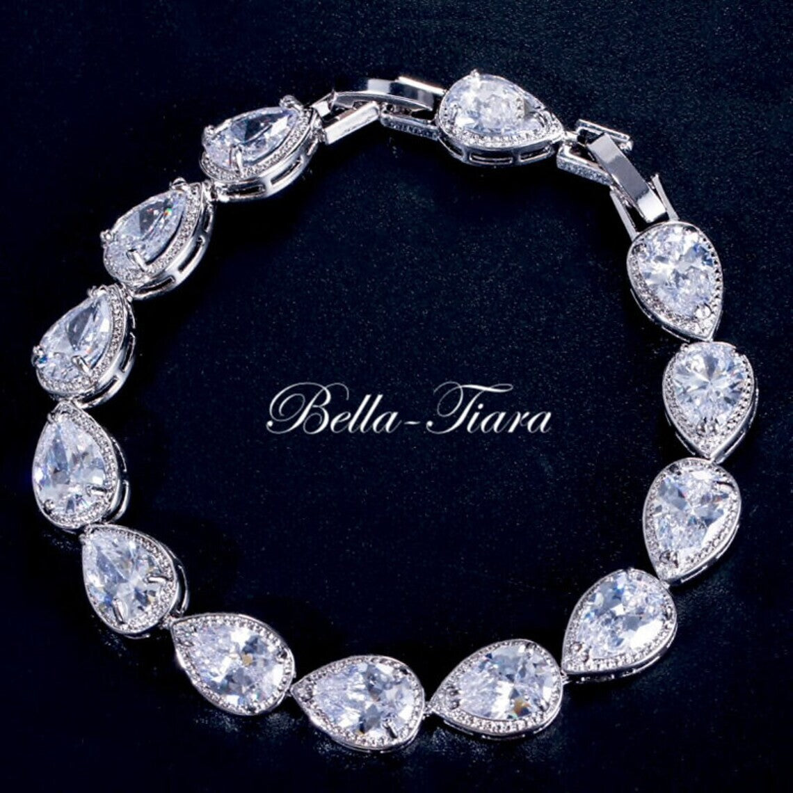 Chelsi - Crystal chandelier bridal earrings