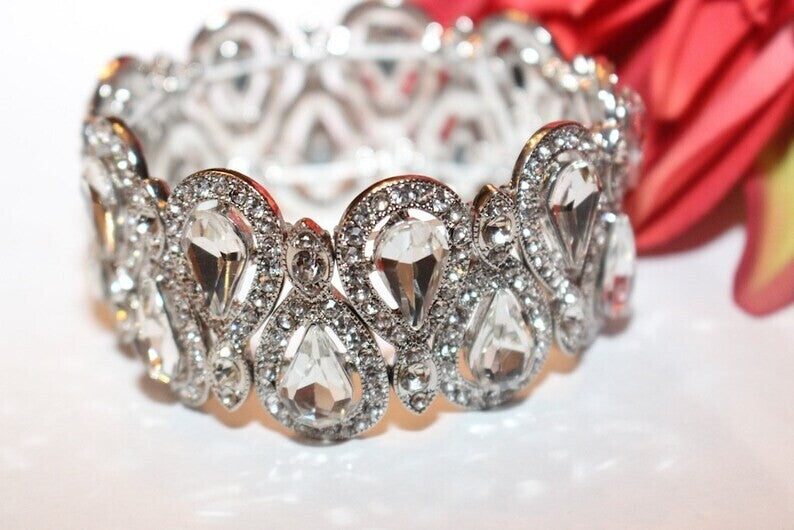 Romalda - Swarovski crystal wedding bracelet