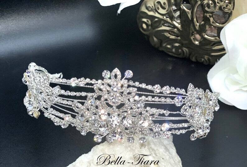 Cyprus - Couture crystal wedding headband