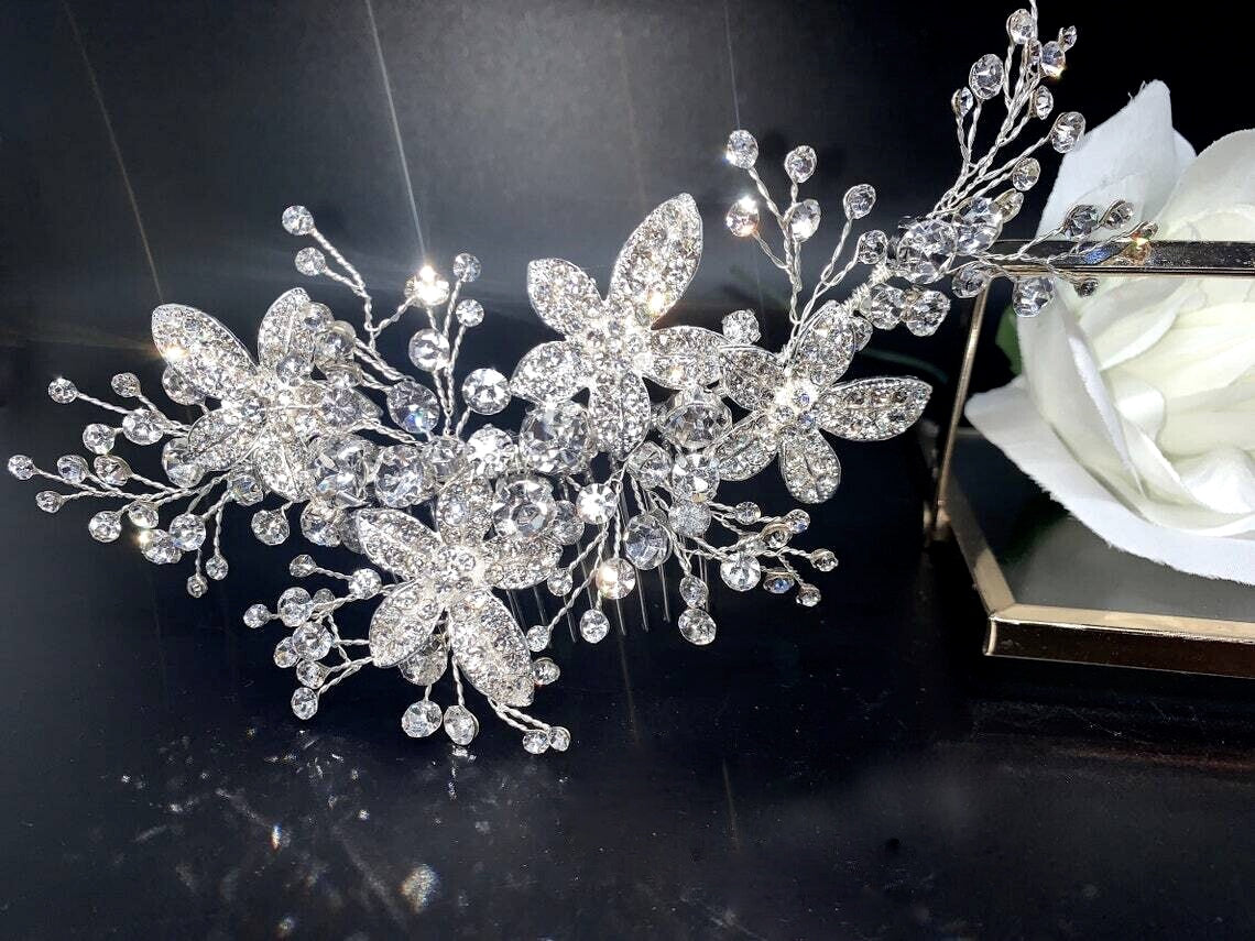 Saralisa - Exquisite Swarovski crystal wedding hair comb