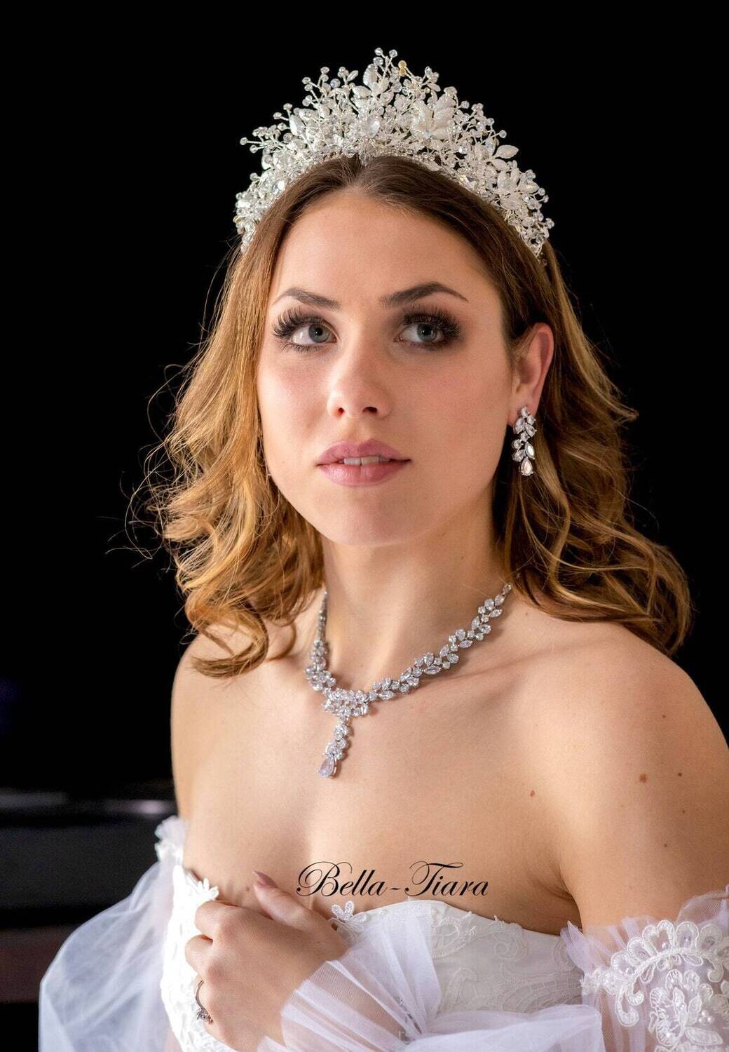 Giuseppa, Swarovski Crystal Wedding Crown Tiara