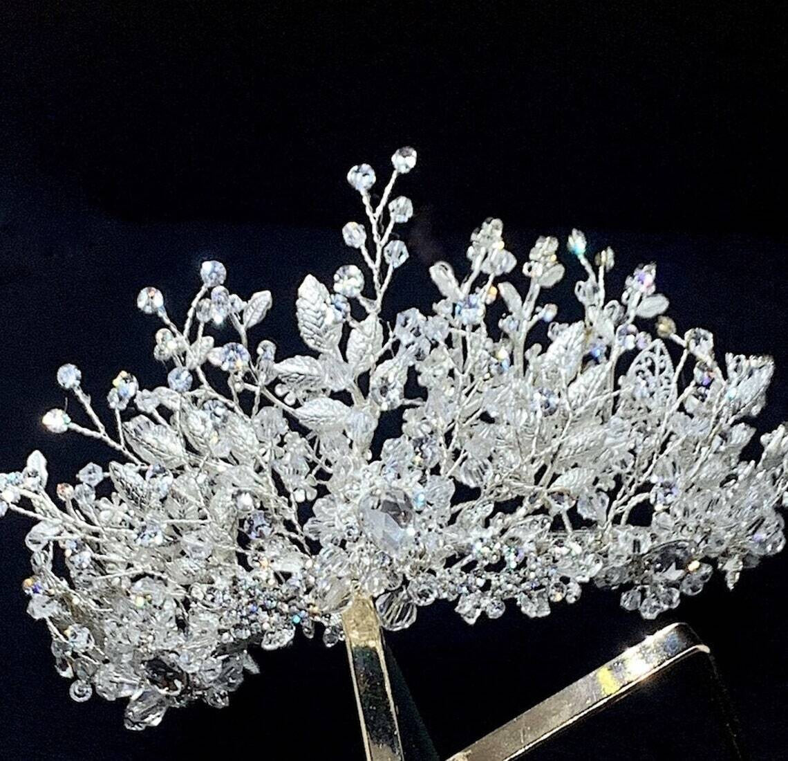 Giuseppa, Swarovski Crystal Wedding Crown Tiara