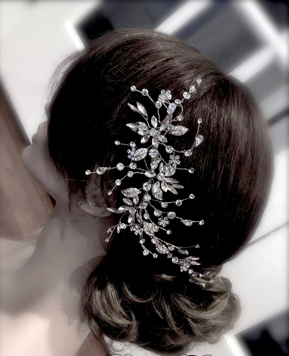 Melissa- Swarovski Crystal wedding headpiece