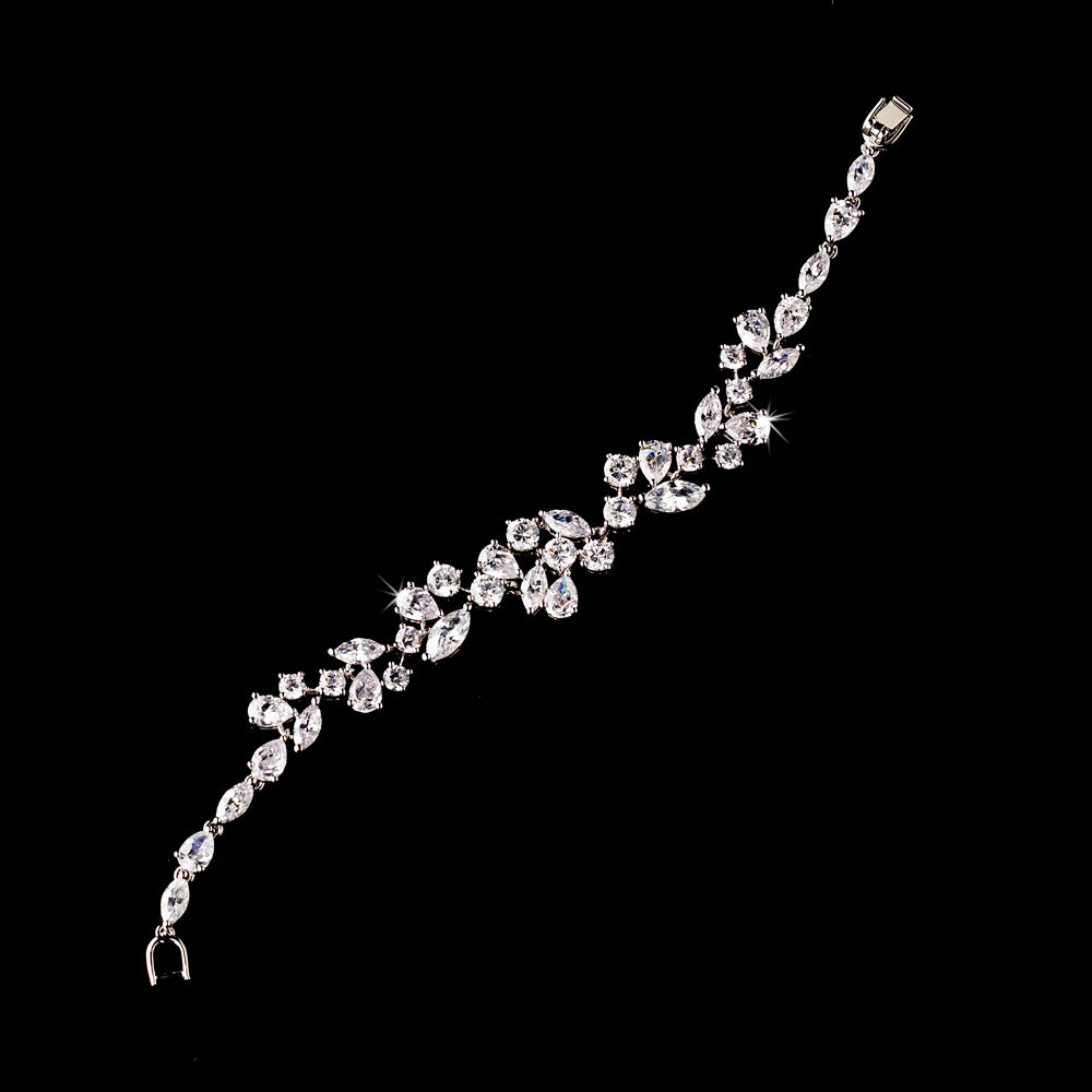 Adilia -  Crystal drop bridal earrings