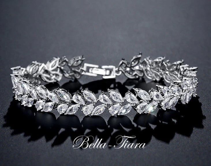 Tia - Stunning CZ bridal necklace set