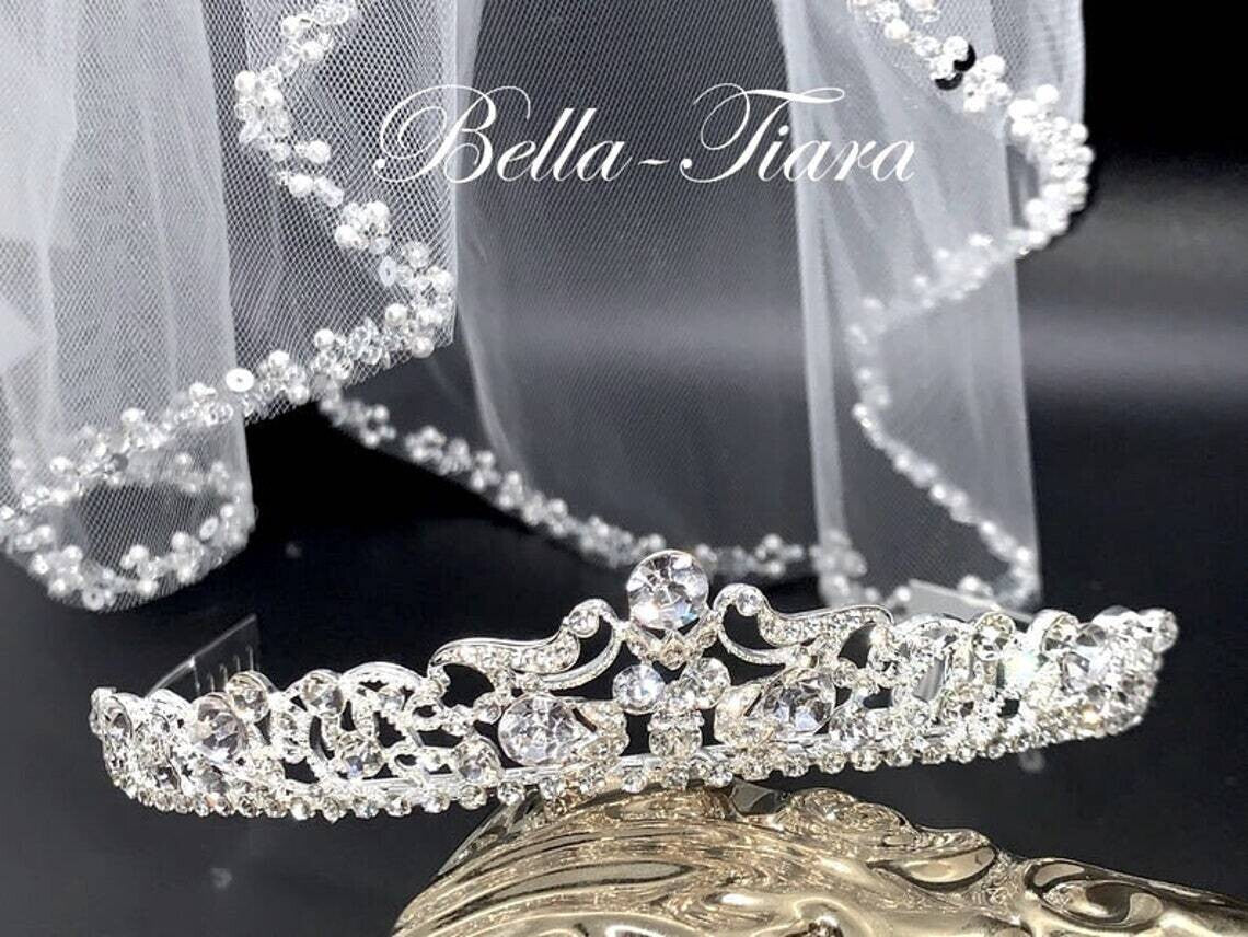 Melania - Beautiful Swarovski crystal communion tiara