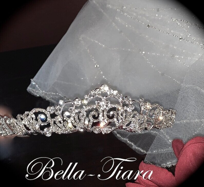 Eva- Beautiful Swarovski crystal communion Tiara