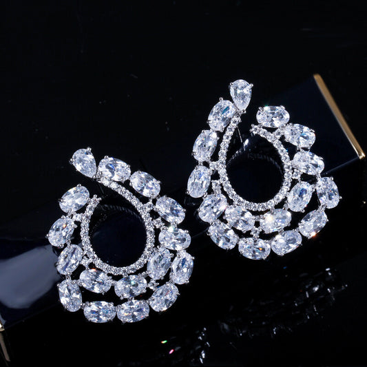 Sia, Glamorous elegant crystal bridal earrings