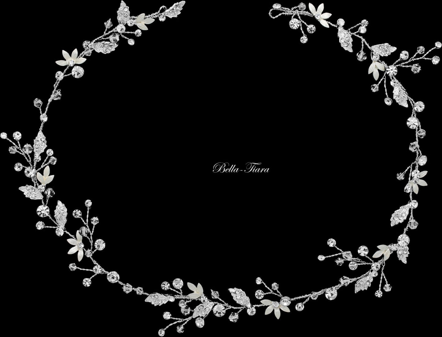 Eliana - bridal Crystal headband hair vine