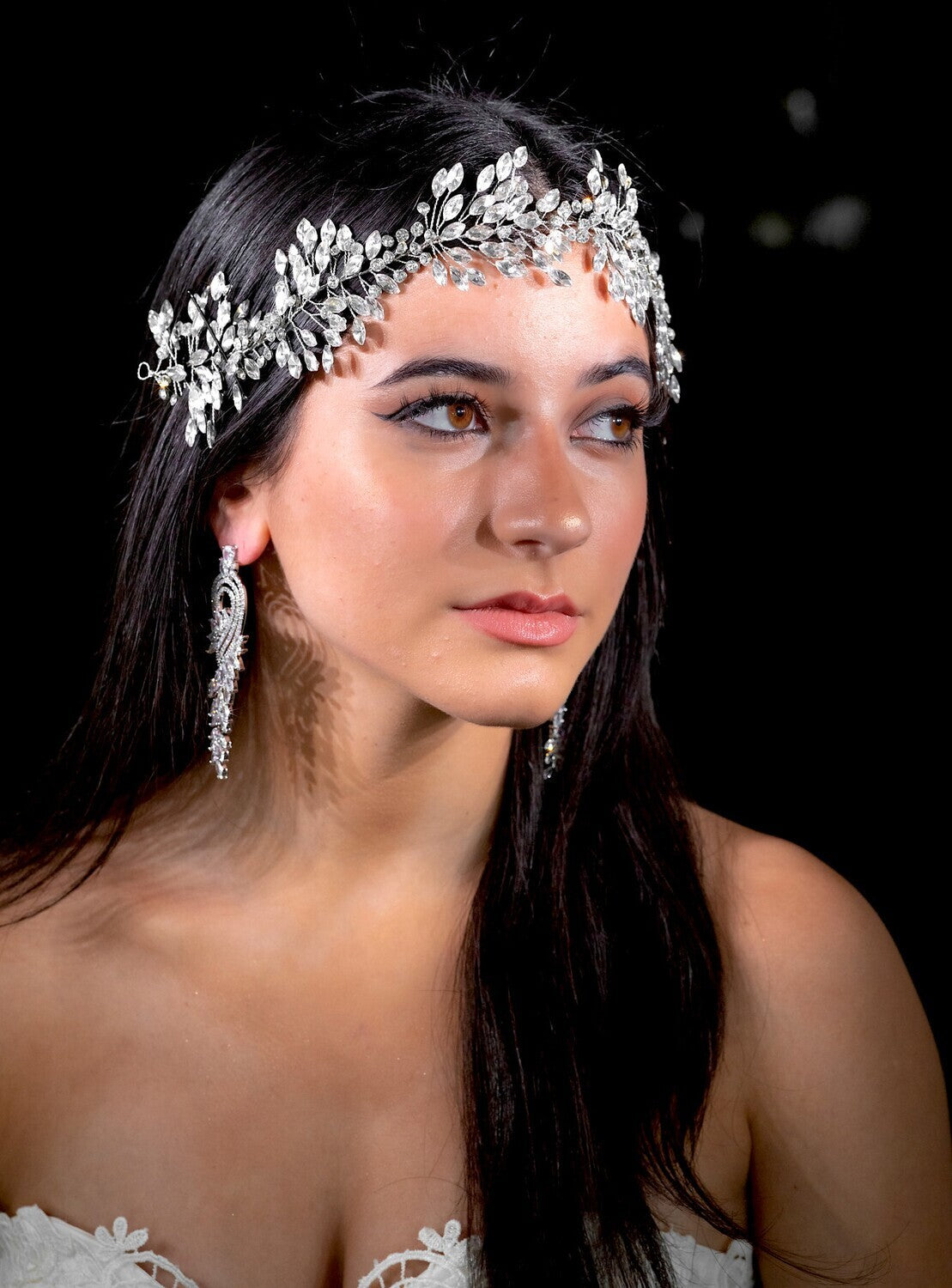 Swarovski crystal headband, crystal buy hair vine for bride, crystal bridal headband