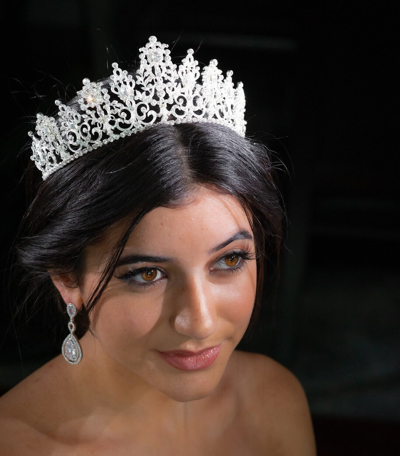 Queen Marianne - Swarovski Crystal wedding Crown Tiara