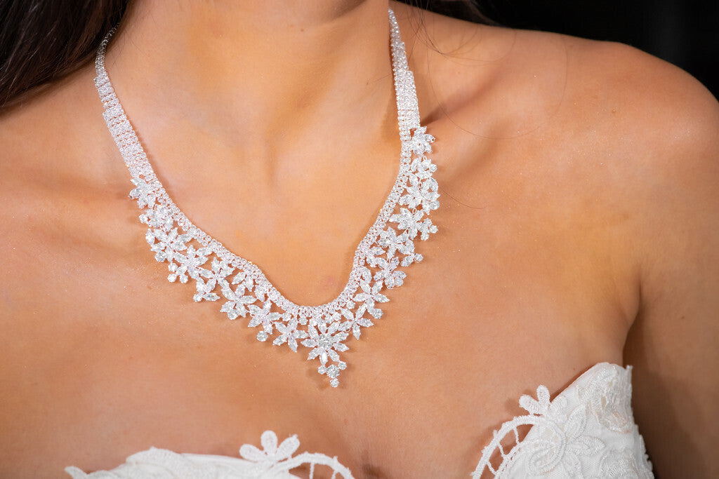 PrincessNara - Cubic zirconia wedding necklace