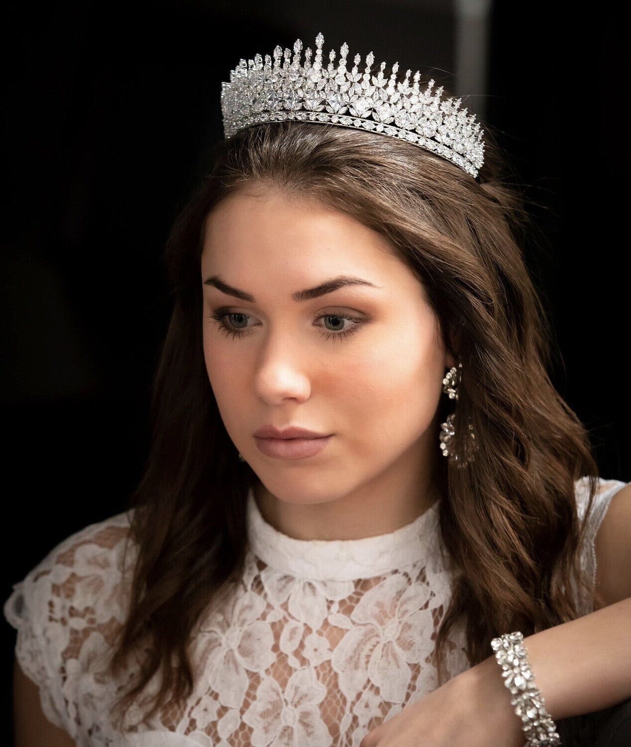 Salina -  Exquisite Crystal wedding tiara