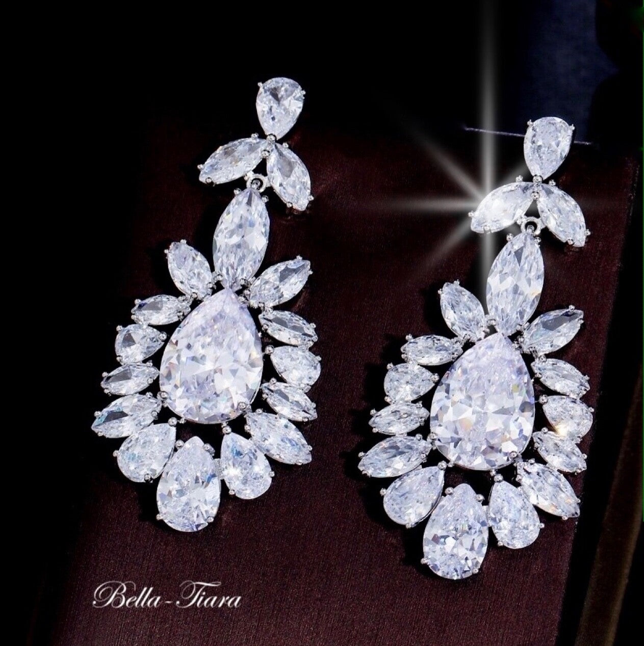 Tabata Stunning statement drop Bridal Earrings