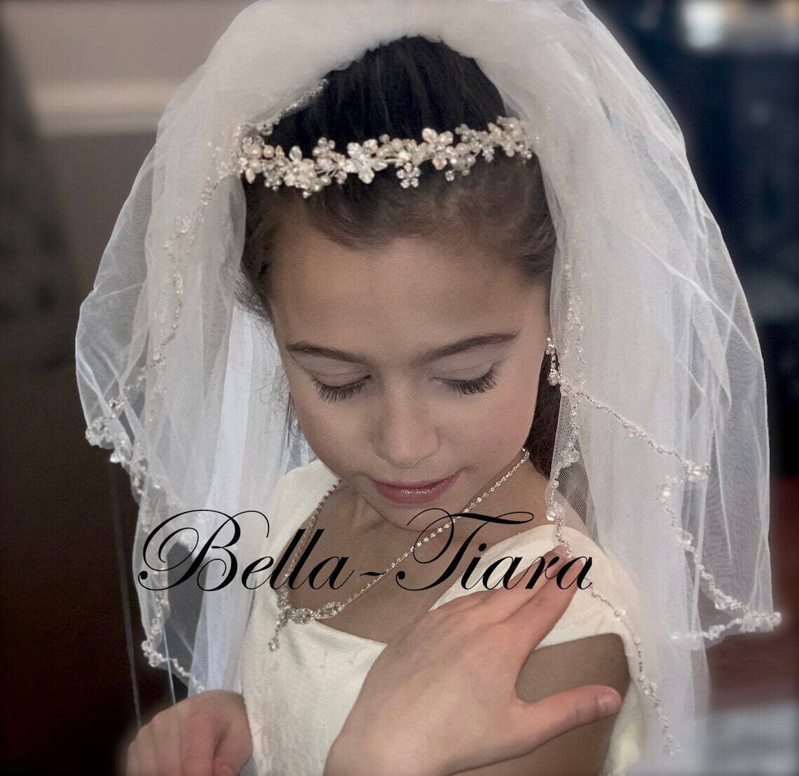 Lorena, Beautiful floral first communion headpiece