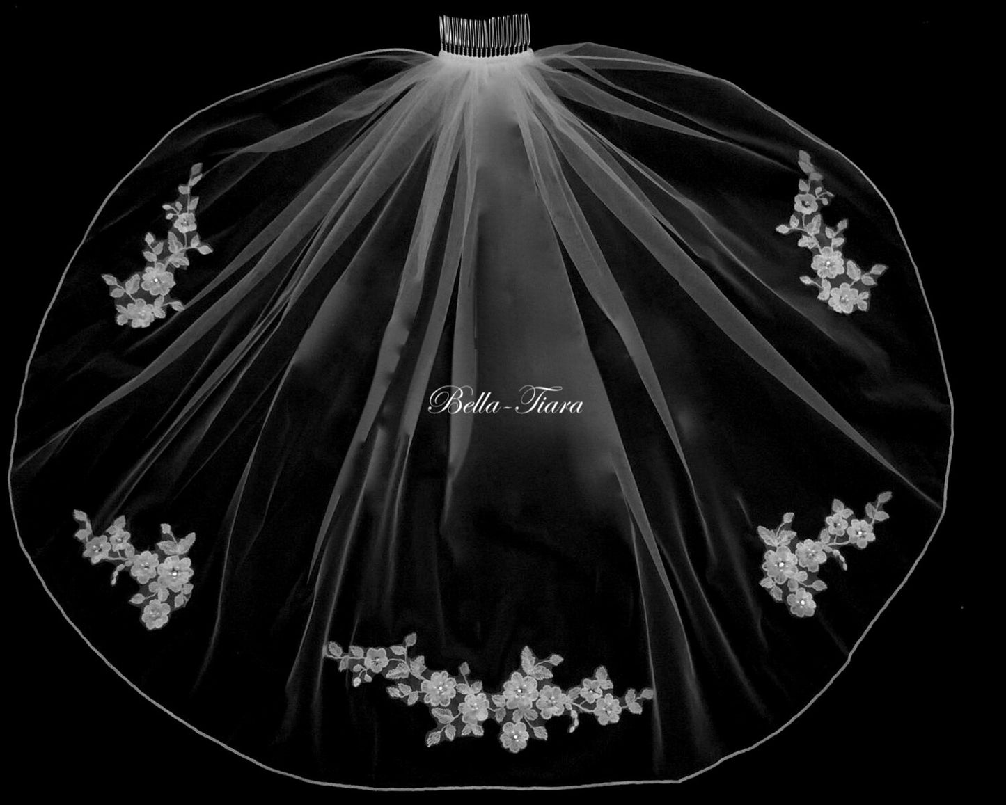 Mariapia - Floral rhinestone communion tiara