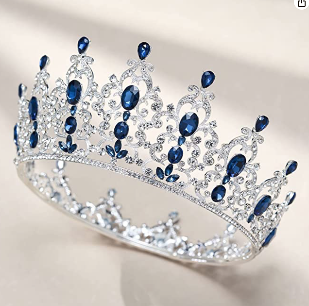 Luisablue - Royal navy blue crown tiara