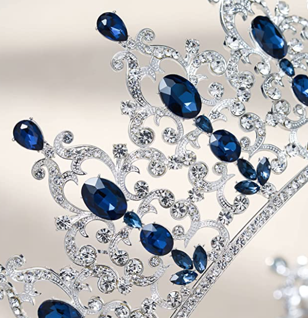 Luisablue - Royal navy blue crown tiara