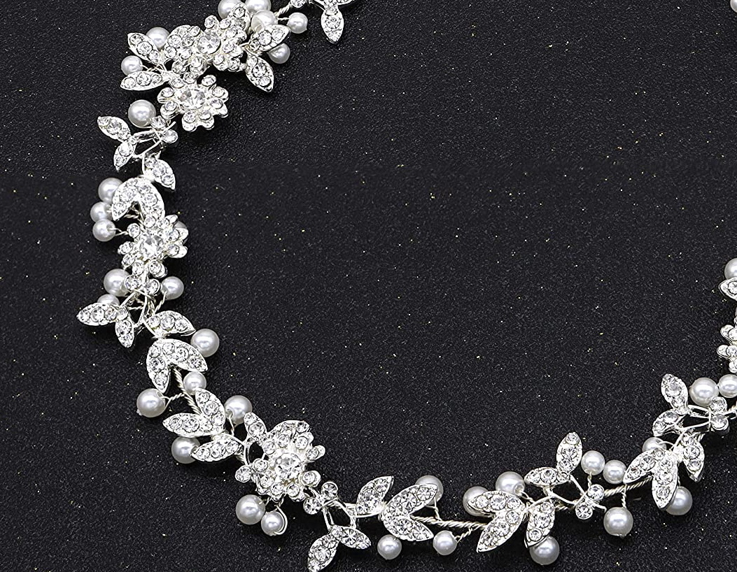 Giannarose - Floral crystal pearl communion headpiece