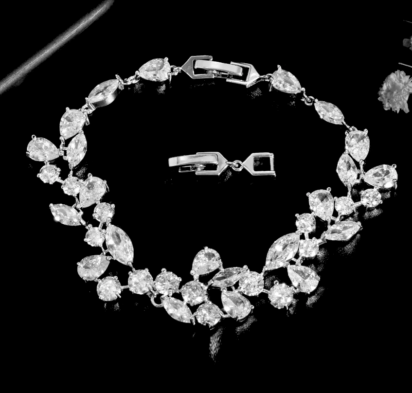 Micola - Glamorous statement crystal bridal necklace set