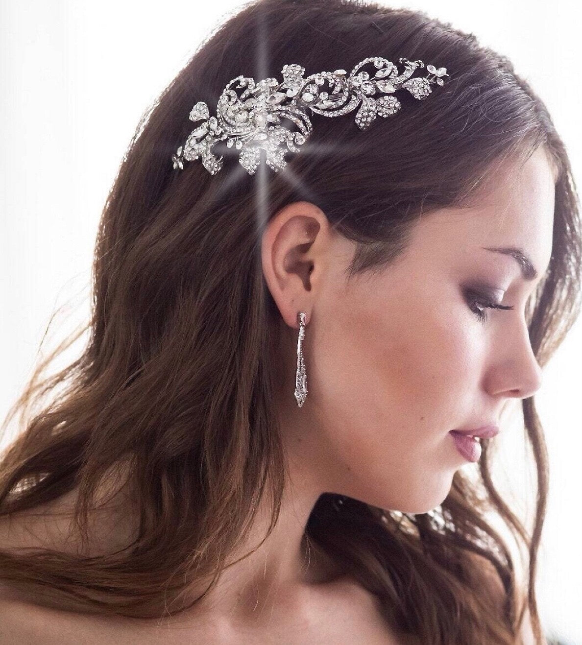 Meadow - Swarovski crystal wedding hair comb