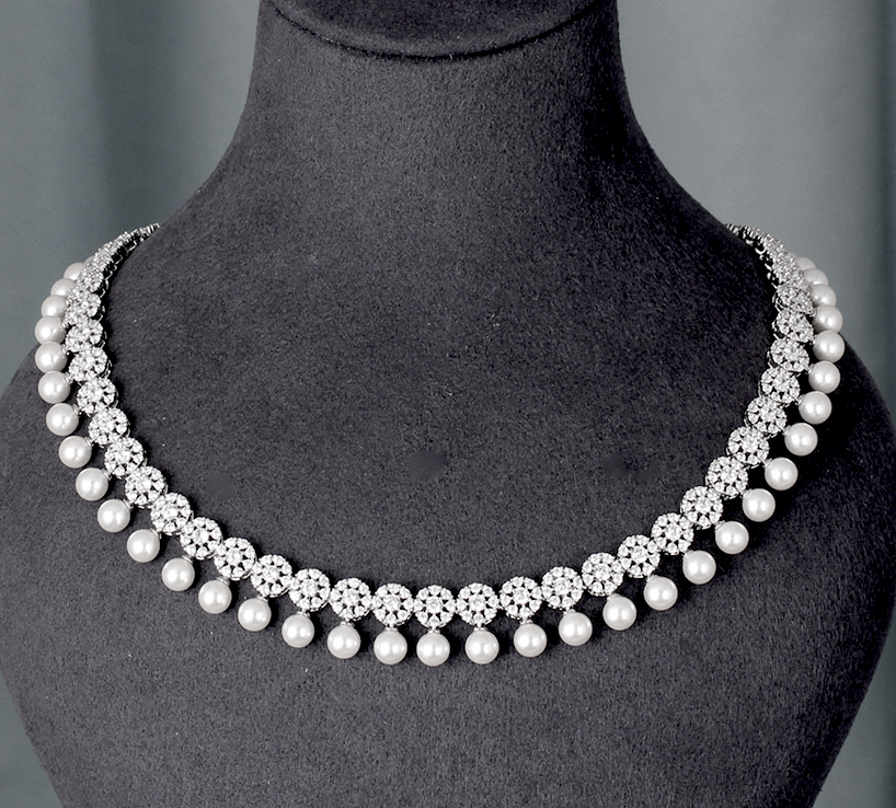 Donna - Elegant Timeless 3pcs bridal pearl necklace set