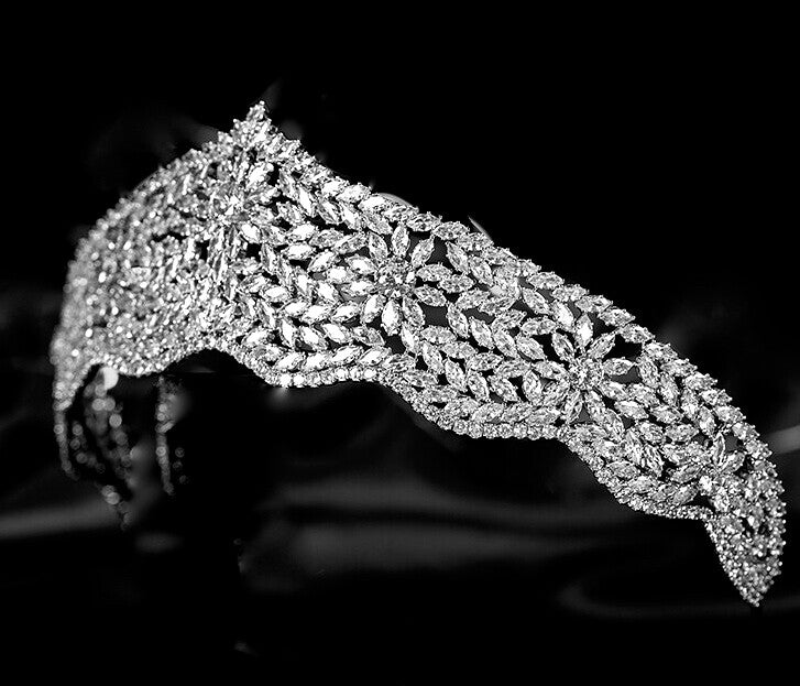 Victoria - Dazzling silver Swarovski Tiara